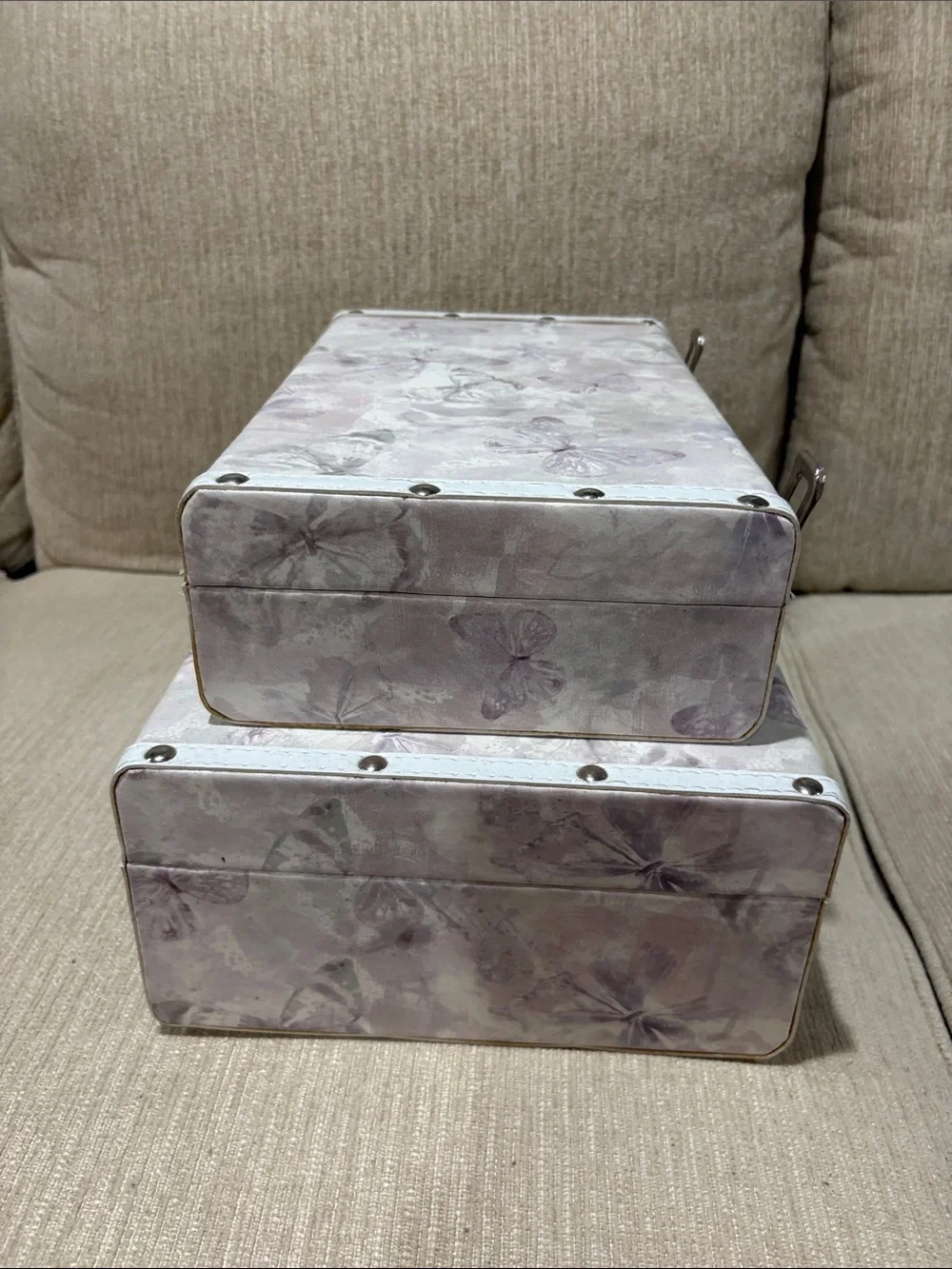 Marshalls Floral Pink & White Decorative Storage Trunks